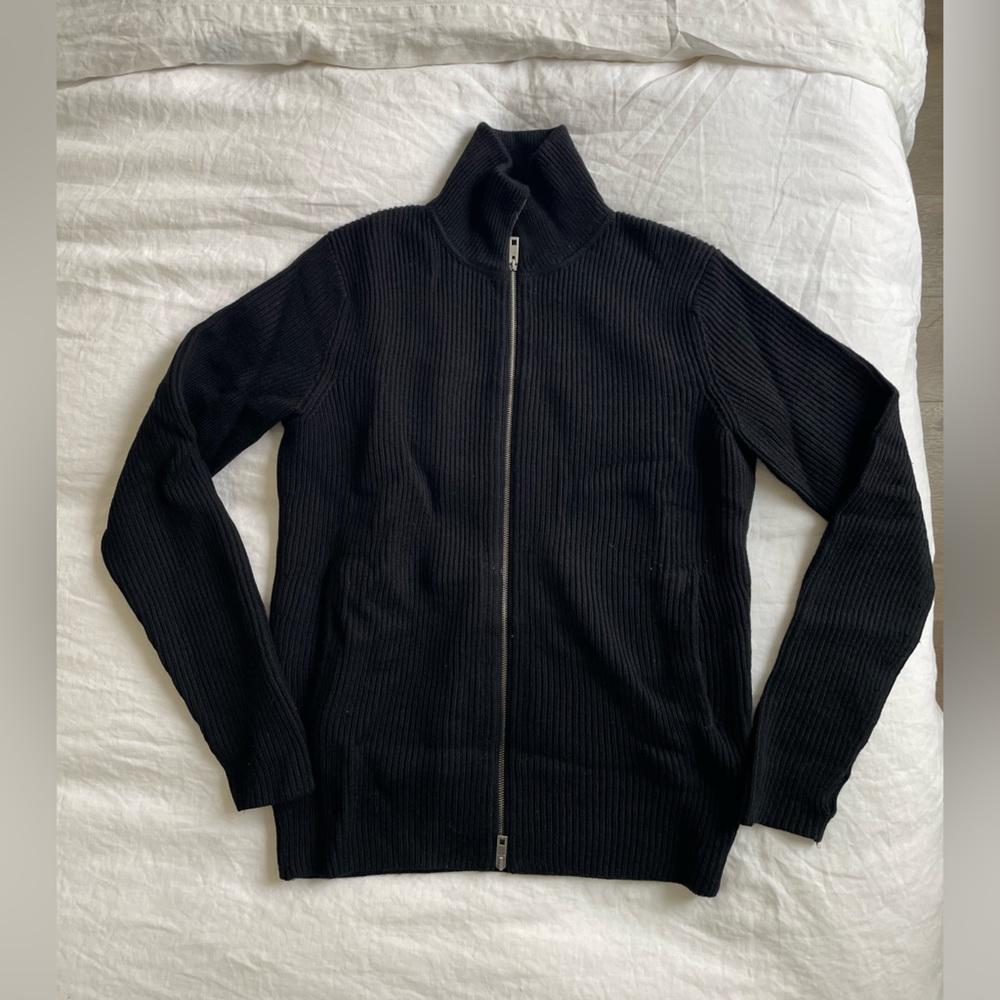 Men's Black Full-Zip Sweater Rag and Bone